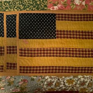VHC Brand Primitive Patriotic Colonial Flag Placemats Set of 4